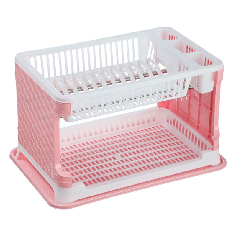 Estante de almacenamiento de platos, escurridor de cocina de doble capa, estante de almacenaje para cocina, armario doméstico, estante organizador multicapa, estante de almacenamiento