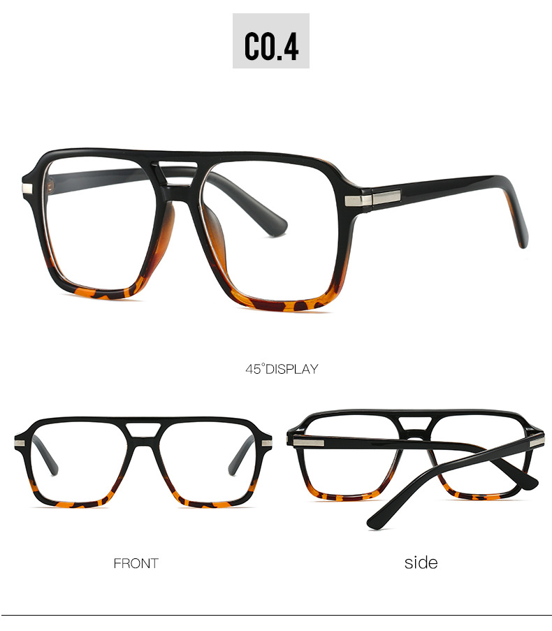 55g Weight Full rim frame Glasses Structure Glasses Classification PC Lens Material Square Glasses Style Outdoor, Street Occasion Geometric Pattern All Seasons Season Unisex Gender Streetwear Style Streetwear Geometric PC Square Full Rim Frame Optical Glasses 10