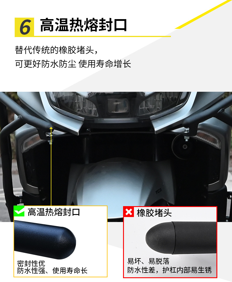 Suitable for the Sundiro Honda NS150GX motorcycle front and rear exhaust pipe bumpers, anti-fall modification with footrests