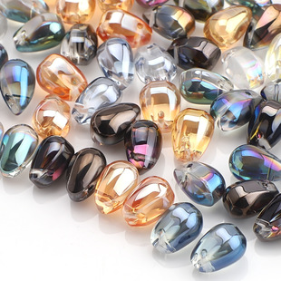 Factory direct 6*9mm water drop smooth pendant DIY handmade material antique hairpin Czech glass crystal beads