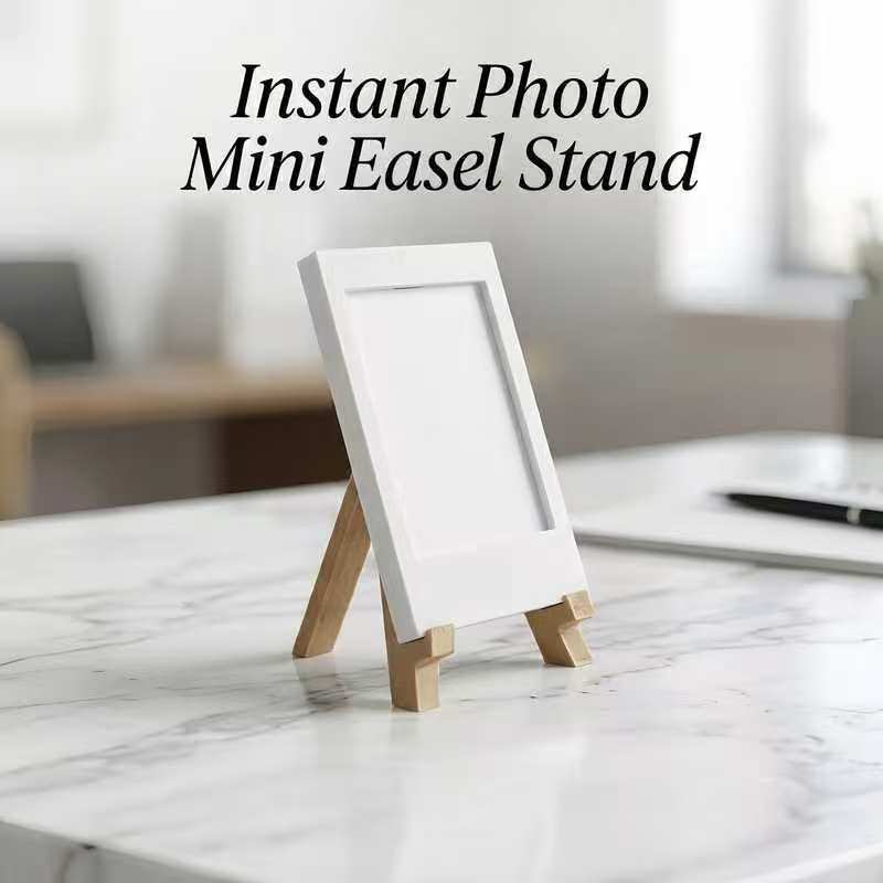 Cross-border bestseller: 3D printed small easel photo frame that instantly turns photos into Polaroids