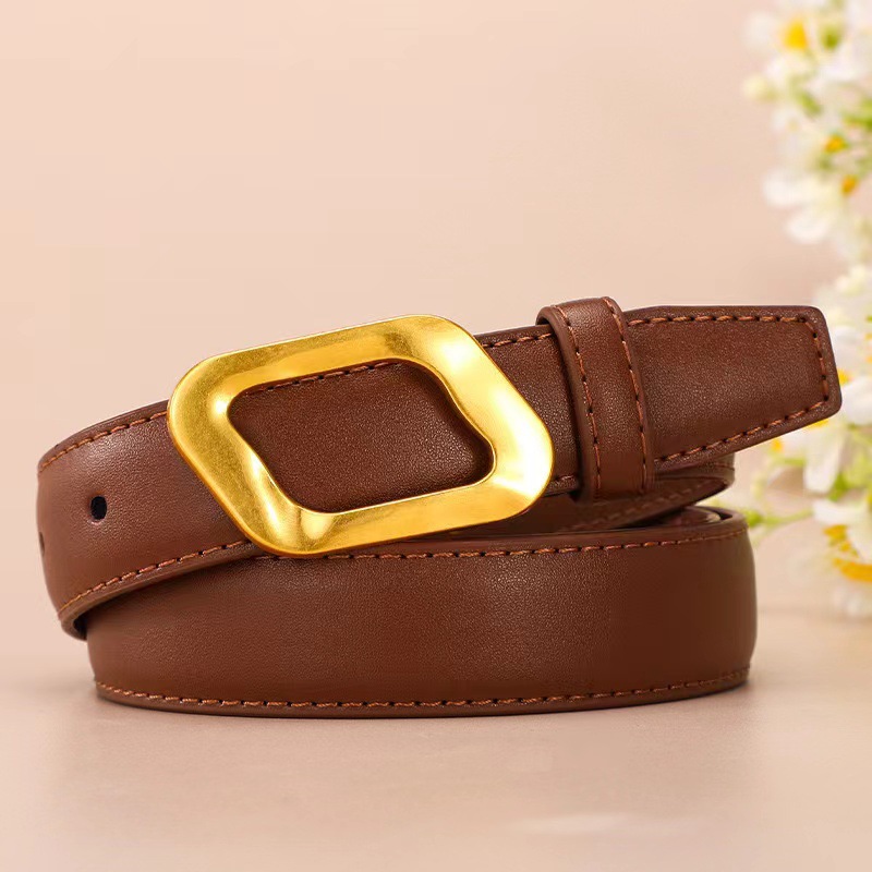 Arco de Triunfo cinturón de las mujeres nuevos pantalones vaqueros con cinturón de cuero genuino de las mujeres de moda todo partido decorativo de las mujeres de piel de vaca