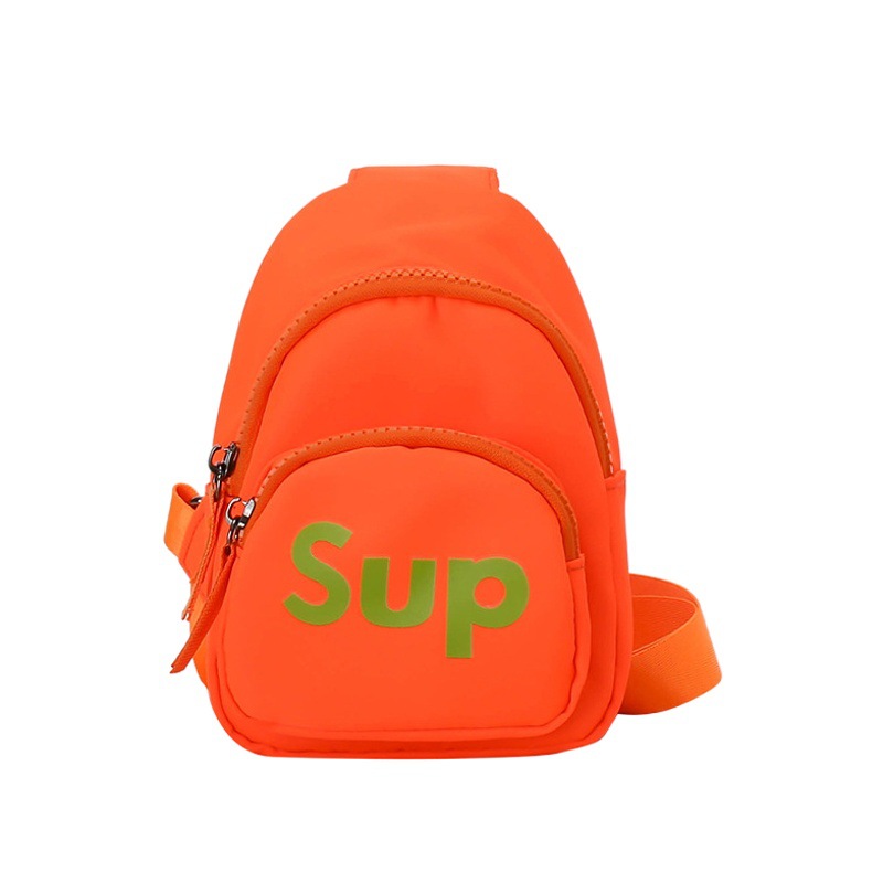 Muchachas de la manera del comercio Exterior crossbody bolso pecho 2023 nueva carta lona monedero moda cool Boy out pequeña mochila