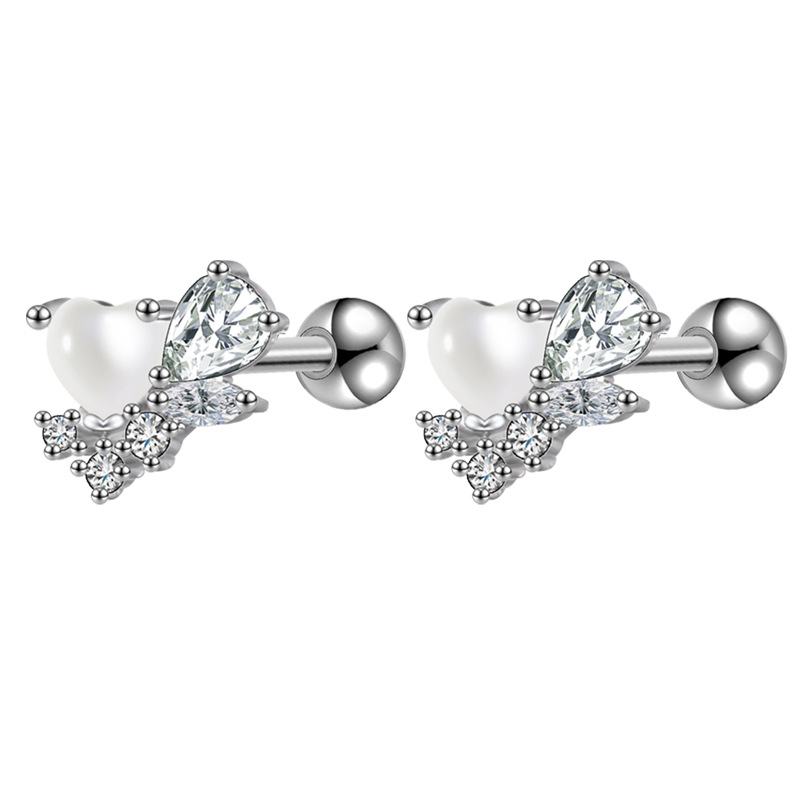 2022 New High-Grade Ear Bone Stud Micro-Set Earrings Ins Internet Celebrity Versatile Exquisite Earrings Wholesale detail image 21
