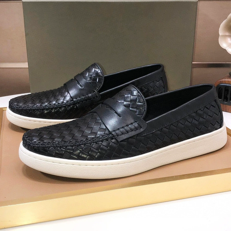 Мужские кроссовки в европейском стиле в британском стиле, мужская обувь ручной работы из натуральной кожи, модная повседневная обувь, мужская кожаная обувь, лоферы