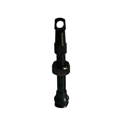 Colorful Aluminum Alloy Bicycle Vacuum Valve Stem with Side Hole for Tubeless Tires, In-Stock Valve Core (valve) - side-three-holes-44mm-black