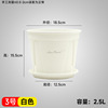 Round plastic flowerpot for growing plants, increased thickness