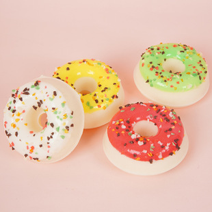 PU high rebound simulation chocolate donut model cake shop decoration simulation dessert Christmas tree pendant