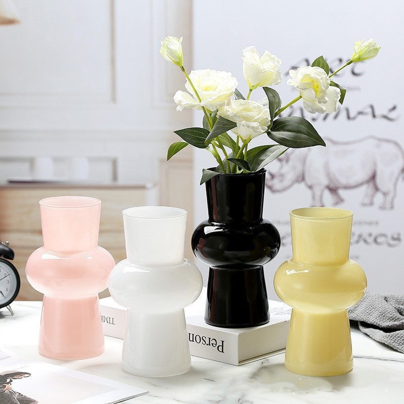 Vaso criativo vintage transparente minimalista de alta qualidade, nicho de celebridade da internet, estilo francês, arranjo de flores hidropônicas personalizado, decoração de sala de estar
