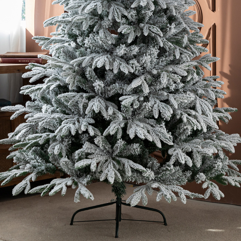 Árbol de Navidad de lujo, tamaño grande de 1.8m/3m, árbol de Navidad denso con efecto de nieve, decoración para centros comerciales, pino artificial.