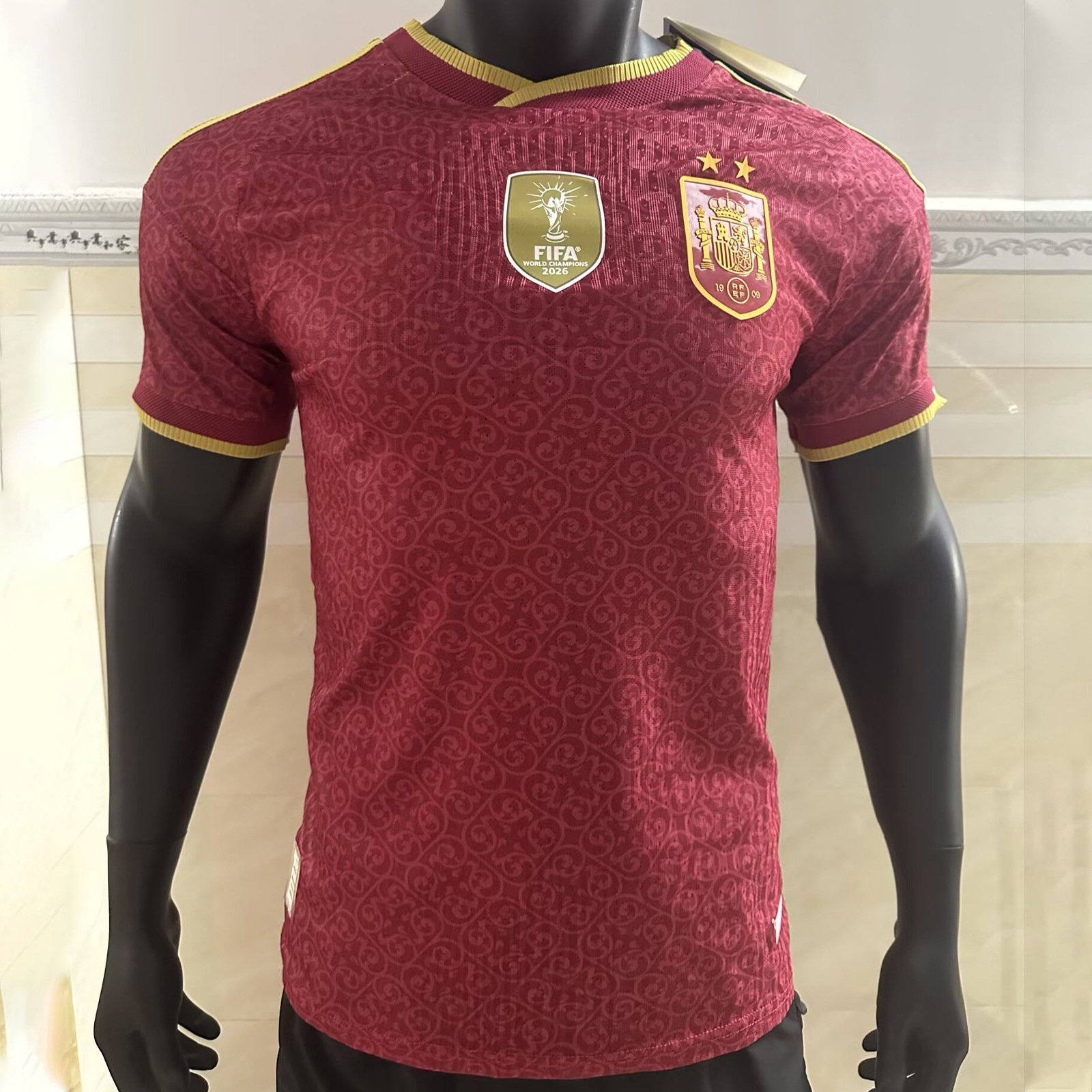 adidas x Spain 2026 Home FIFA World Champions Jersey Burgundy