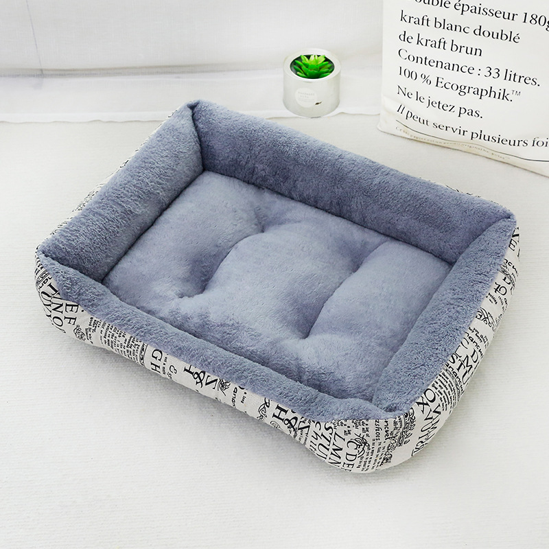 Suministros para mascotas al por mayor extra grande perrera cálida nido rectangular de terciopelo Ártico nido de gato nido de mascota universal nido mediano y grande