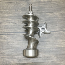 适用百成荣艺原厂配件-1/2绞肉机推进器螺旋杆切肉机轴绞龙刀片孔