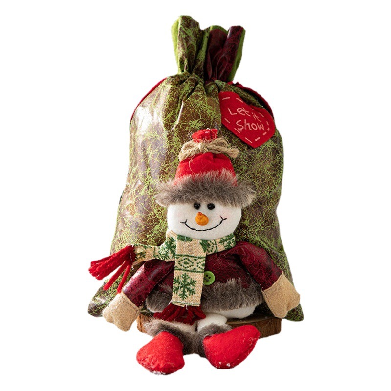 Regalo de Navidad bolsa de manzana bolsa de dulces bolsa de embalaje para niños portátil Santa Nochebuena caja de regalo pequeño regalo
