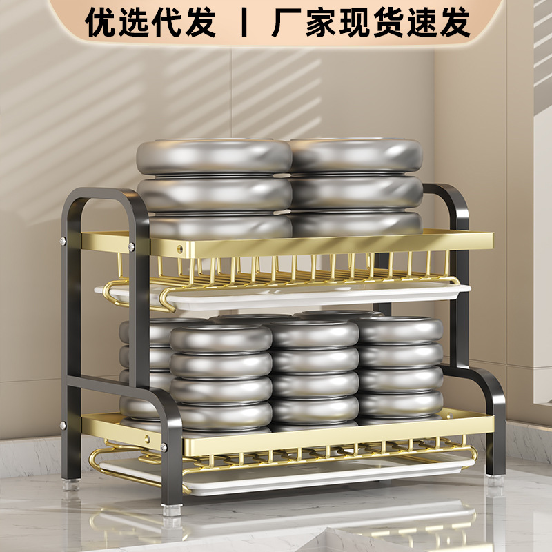 Estante de almacenamiento de platos de cocina Estante de almacenamiento de platos domésticos Caja de almacenamiento de palillos Estante de almacenamiento de platos multifuncional Estante de drenaje