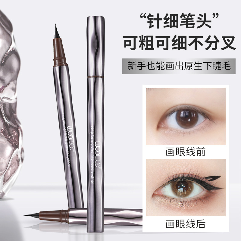 Wodwod Long-Lasting Ultra-Fine Liquid Eyeliner Pen with a Fine Tip That Doesn'T Easily Split, Provides Natural Color and Is Not Easy to Smudge