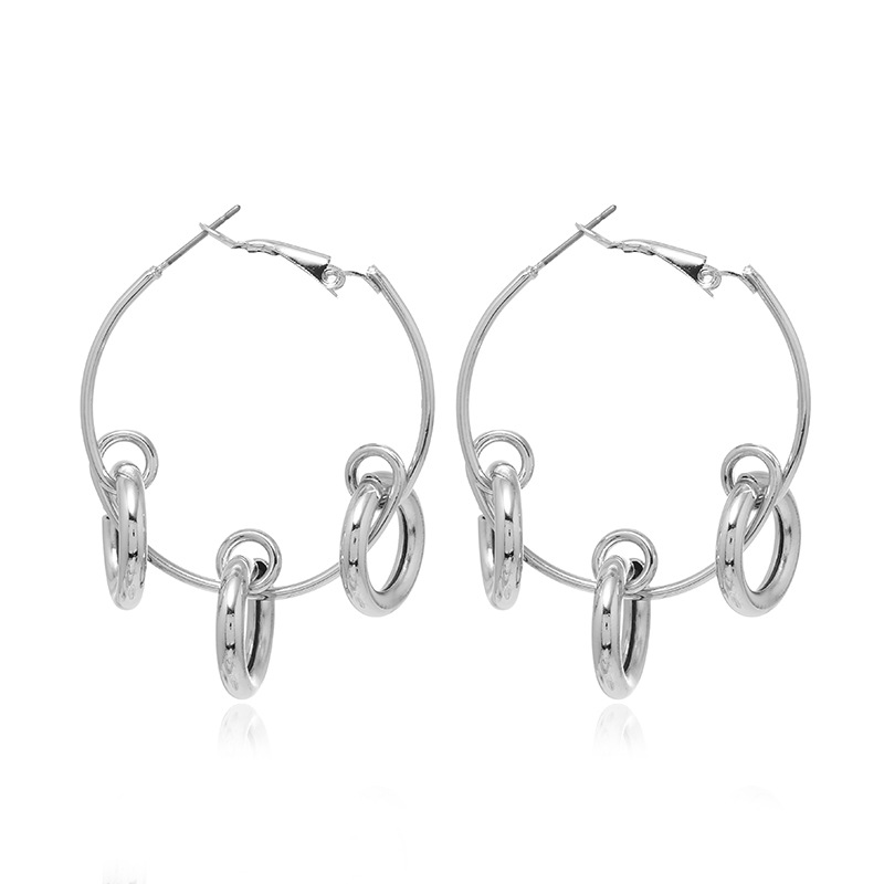 Wholesale Jewelry Retro Simple Alloy Multiple Circle Earrings Nihaojewelry display picture 8