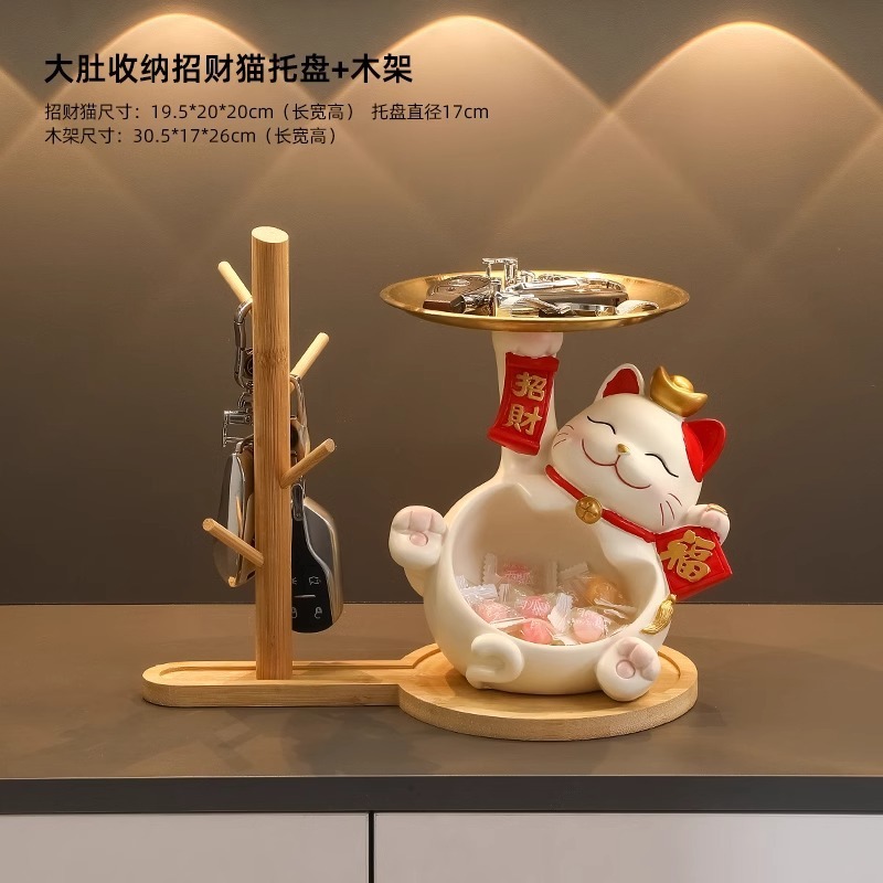 招き猫玄関鍵収納置物ホームアクセサリーリビングルーム酒場は、新居に引っ越して装飾品を飾る|undefined