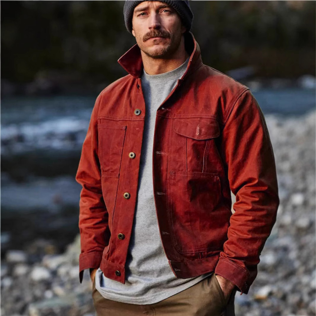 2025 primavera nueva chaqueta de hombre Amazon botón múltiple bolsillo europeo y americano chaqueta clásica retro independiente stand cardigan