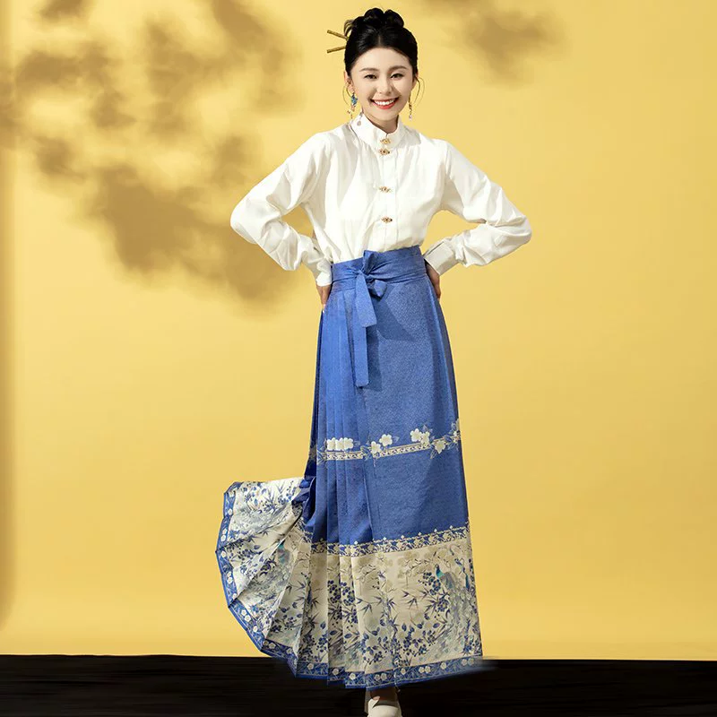 Китайский стиль китайский стиль оригинальная лунная юбка с конским лапшой