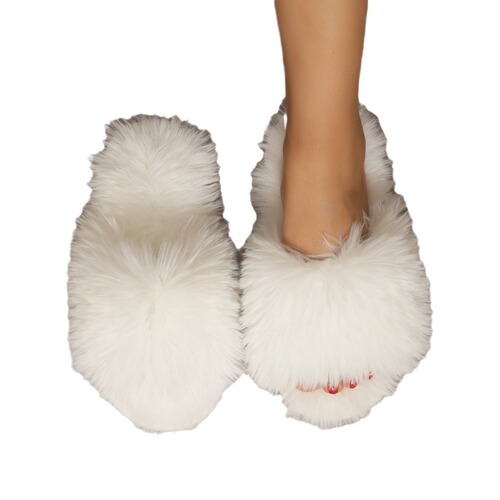Cotton slippers winter long fluffy slippers women indoor fluffy slippers spring and autumn new style fluffy winter