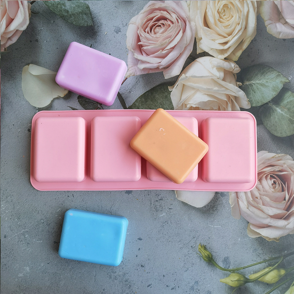 393 molde de silicona de jabon 4 molde de jabon aromático artesanía molde de vela molde de pastel de arroz