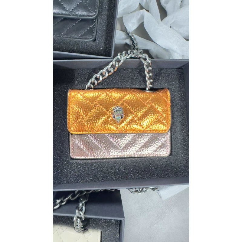 British Kurt Geiger eagle head bag classic chain patchwork rainbow bag long shoulder strap chain bag 21cm