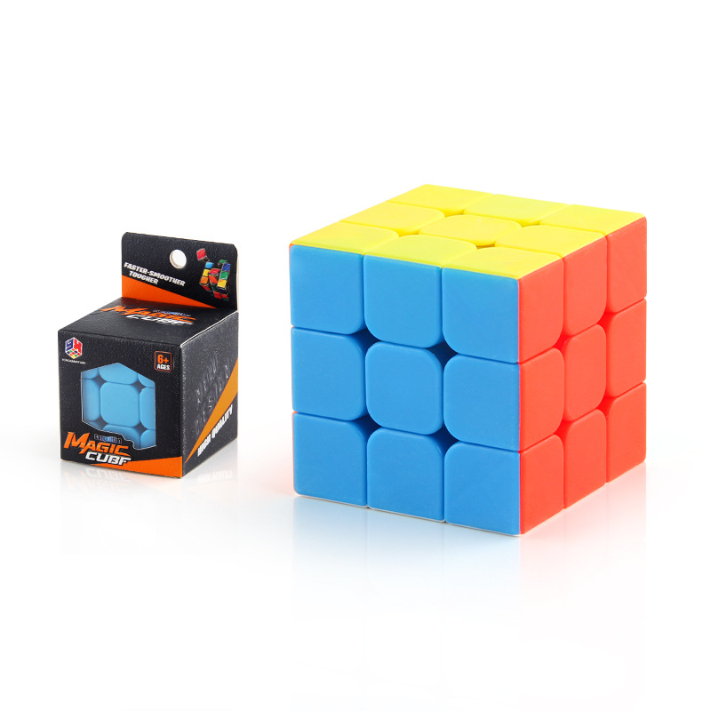 Nuevo liso 5.5cm color macaron tercer cubo de color sólido en forma de triedro en forma de caja de juguetes de cubo de color sólido