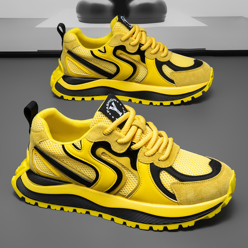 Men's Shoes 2025 New Summer Mesh Breathable Versatile Casual Sports Shoes Student Soft Sole Lightweight Running Dad Shoes