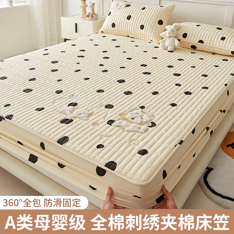 Nuevo estilo tipo A sábana de algodón puro pieza individual 100 algodón colchón protector funda de cama todo incluido funda de cama para niños 2025 nuevo estilo