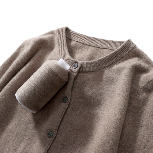 New early autumn round neck knitted cardigan for women loose large size thin sweater jacket solid color outer wool bottoming shirt