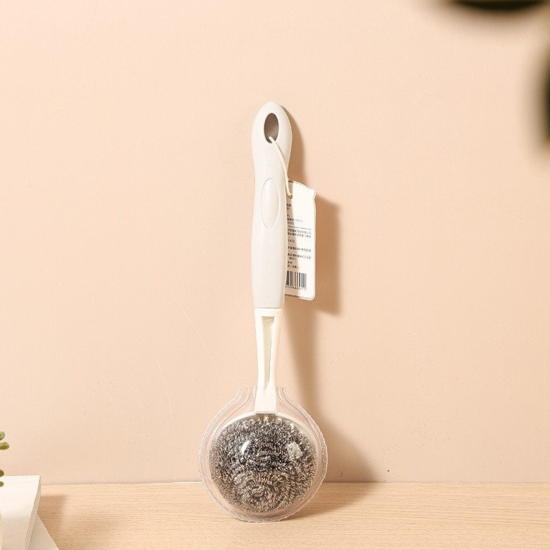 냄비 브러시 [교체 가능한 와이어 브러시 헤드]