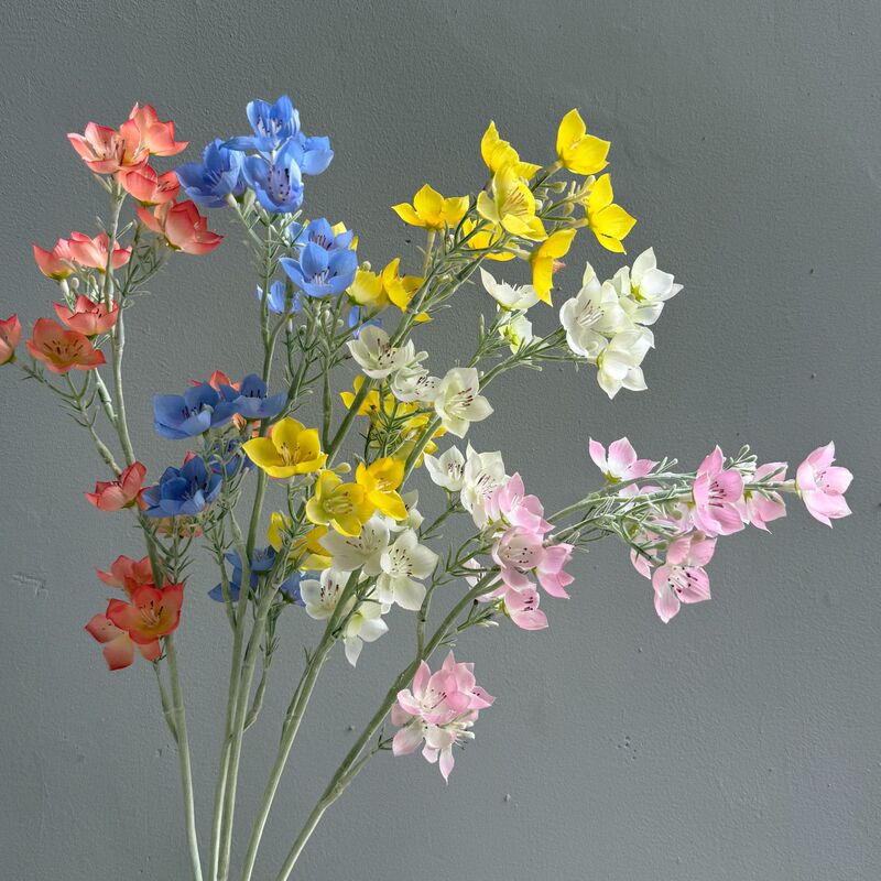 Artificial Flower Single Branch Small Hanging Bellflower, Small Wildflower Hairpin Flower, Wedding Decoration Fake Flower Hotel Decoration