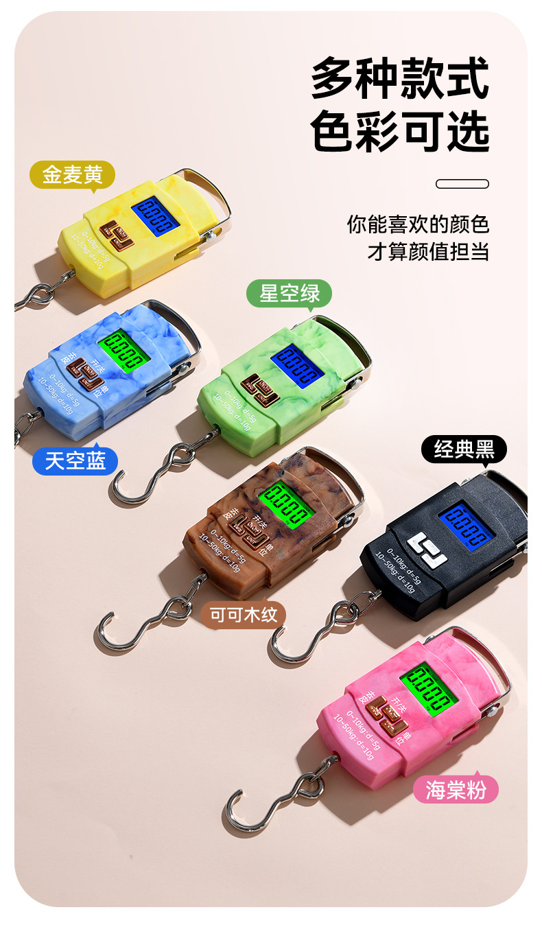 High-precision fishing express scale portable hand scale electronic weighing scale gram scale accurate vegetable sales spring hanging scale electronic balance