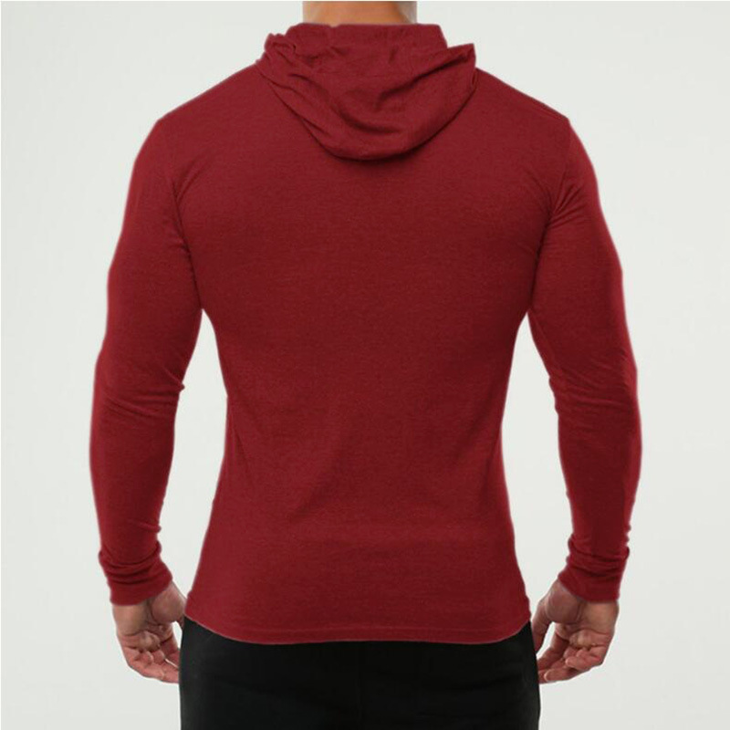 Pull à capuche à manches longues pour homme, veste de sport, de fitness, coupe slim_voghion.com