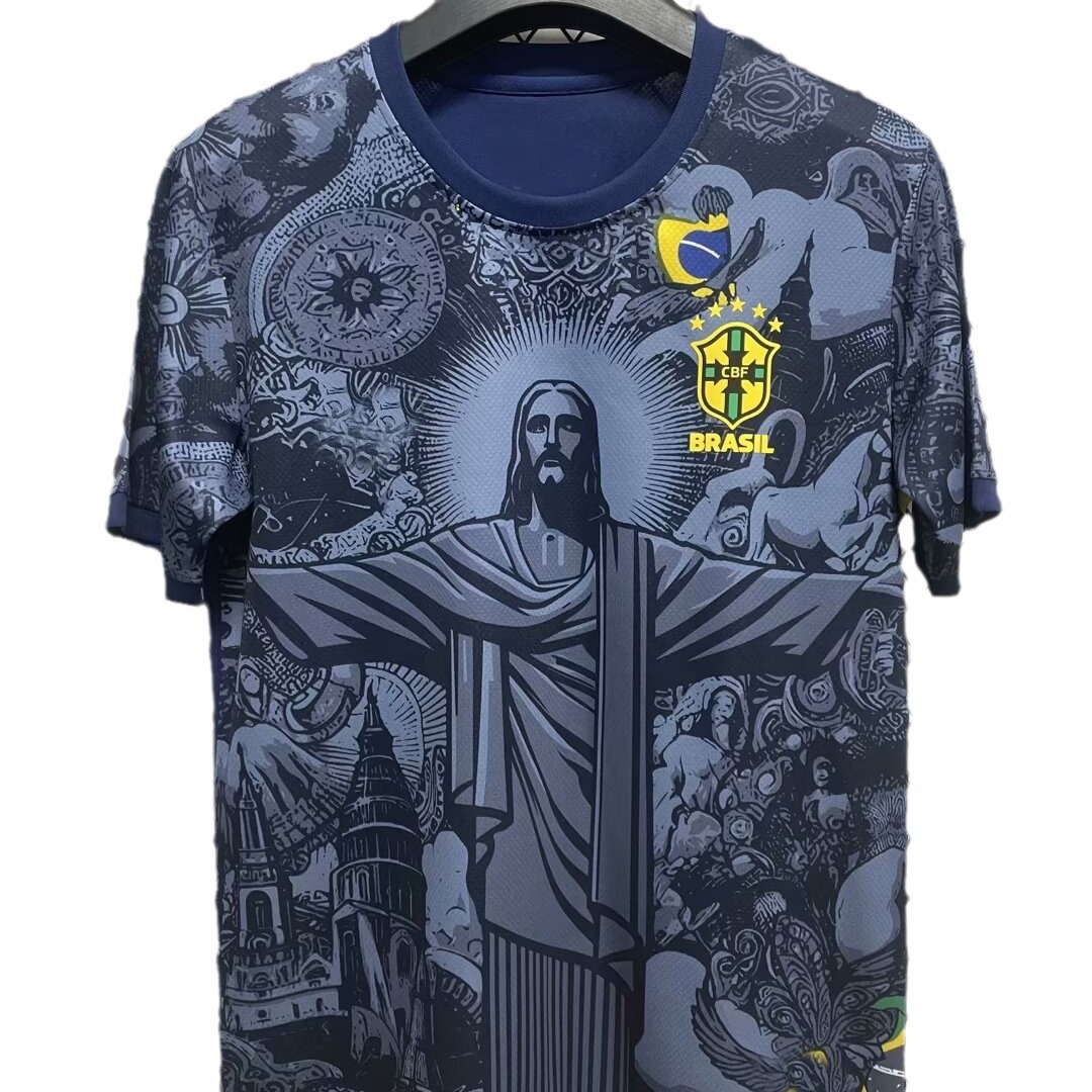 Copa de Europa 2024 Camiseta francesa Selección nacional italiana Inglaterra España Brasil Camiseta de fútbol transfronteriza