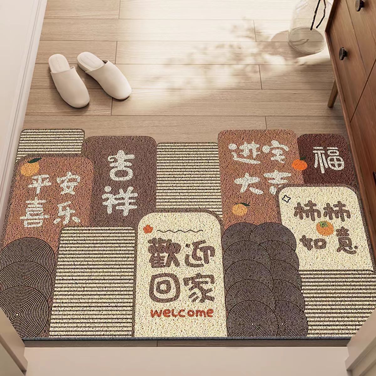 入户门地垫进门室外2025新款地毯家用耐脏防滑丝圈大门口玄关脚垫
