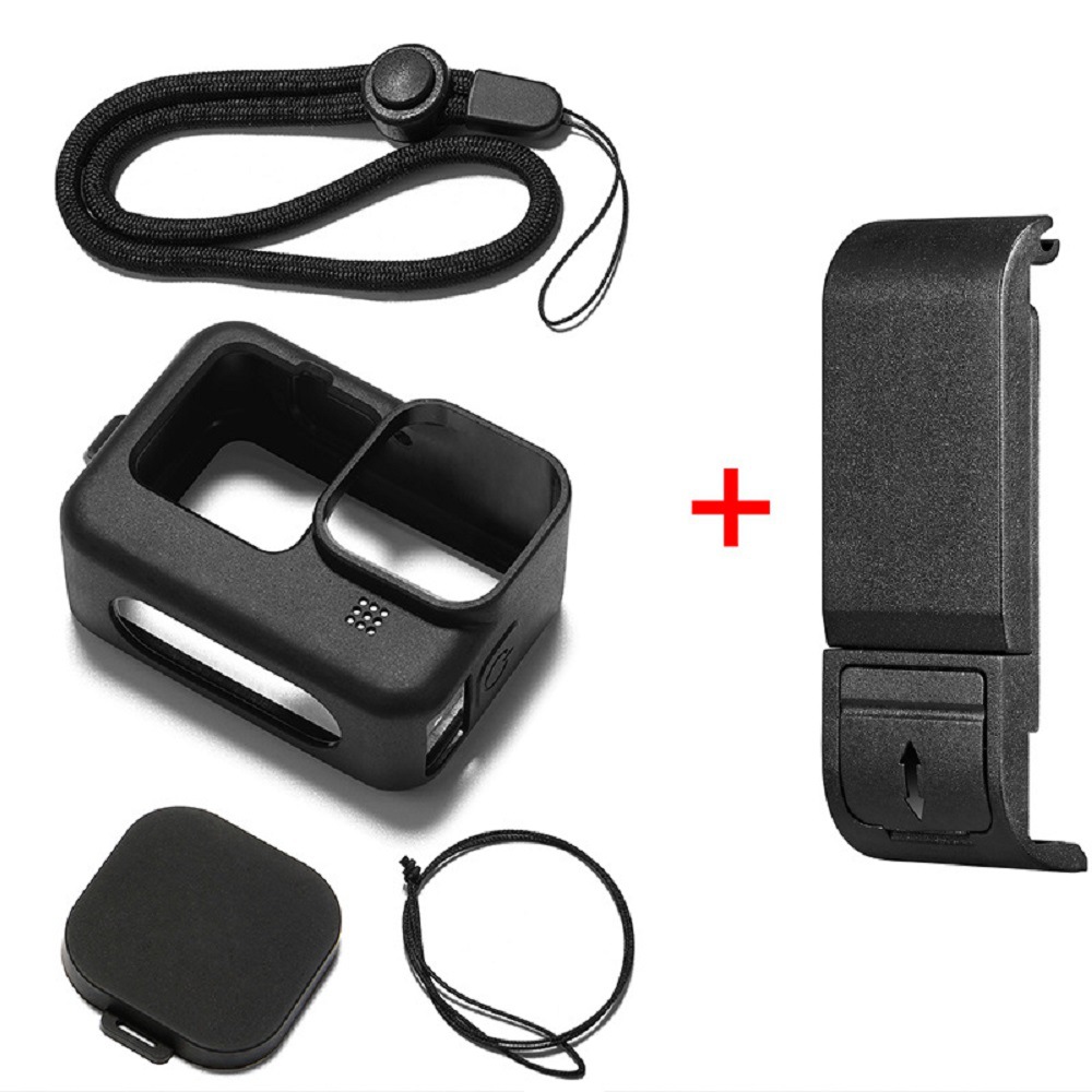 Suitable for Gopro13/12/11/10/9 Silicone Case Plastic Rechargeable Side Cover Battery Cover Protective Cover Camera