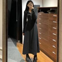 高档针织加绒连帽长裙百搭秋冬连衣裙可外穿可打底裙【燕麦拿铁】