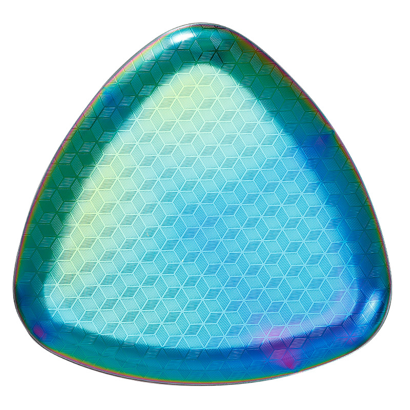 Cubo de almacenamiento bandeja de joyería triangular nórdica decoración ligeramente lujoso alto perfume cosmético lavabo
