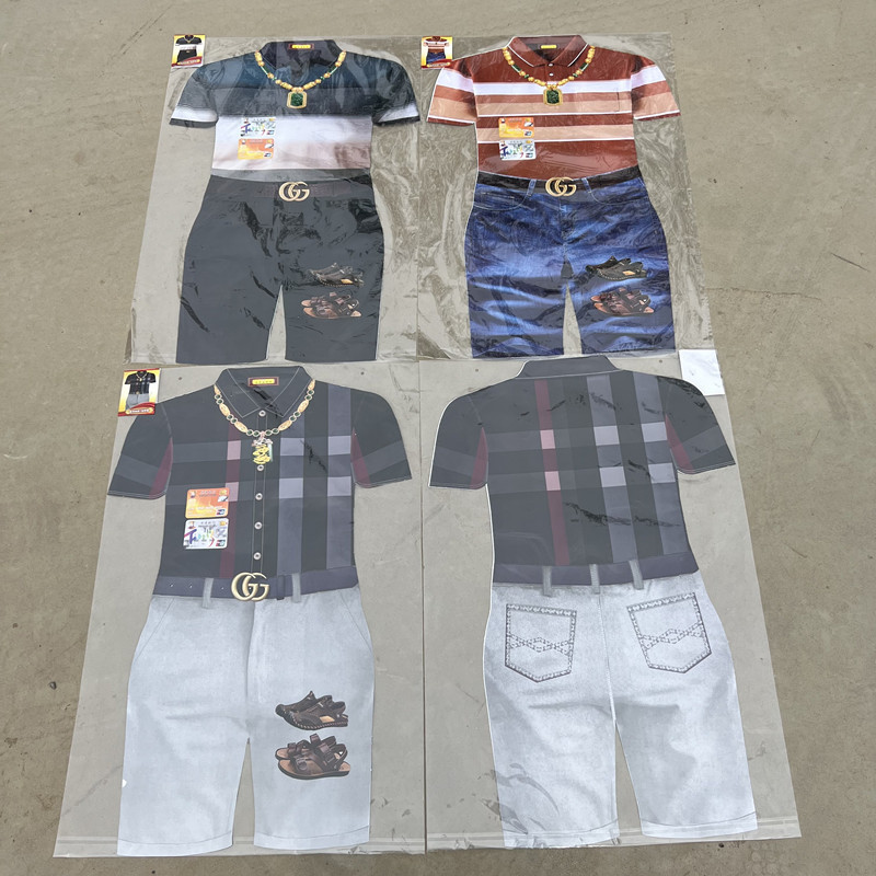 Men's Paper Clothes, Full Set of Vests, Shorts, Summer Clothes, Wuqi Zhongyuan Festival, Qingming Festival, Han Clothes, Festival, Graveyaki Paper