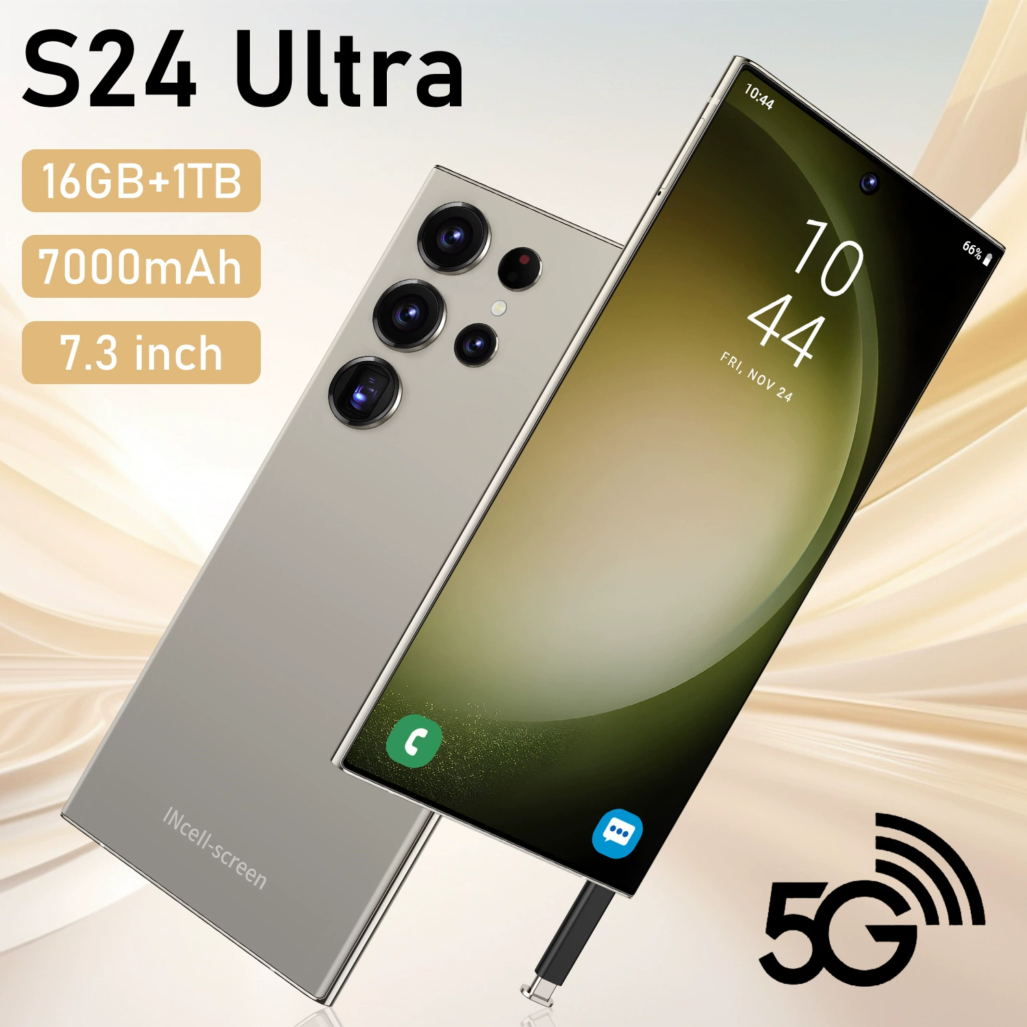 Смартфон S24 Ultra, 16 ГБ + 1 ТБ, встроенная ручка, Android высокого класса