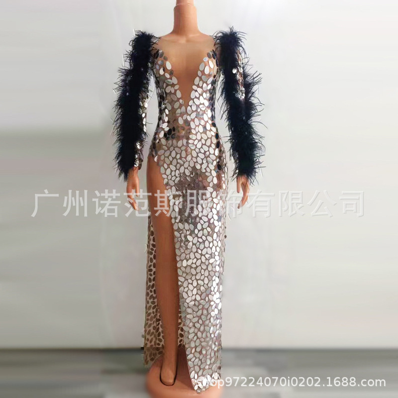 NOVANCE Sexy Sequins Skinny Mermaid Wedding Dress Off Shoulder Birthday Dress Women Diamond Party Ball Ceremony