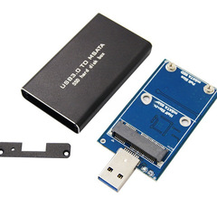 MSATA SSDソリッドステートUSB3.0インラインワイヤレスハードディスクボックスmini pci-e usbアダプタASM