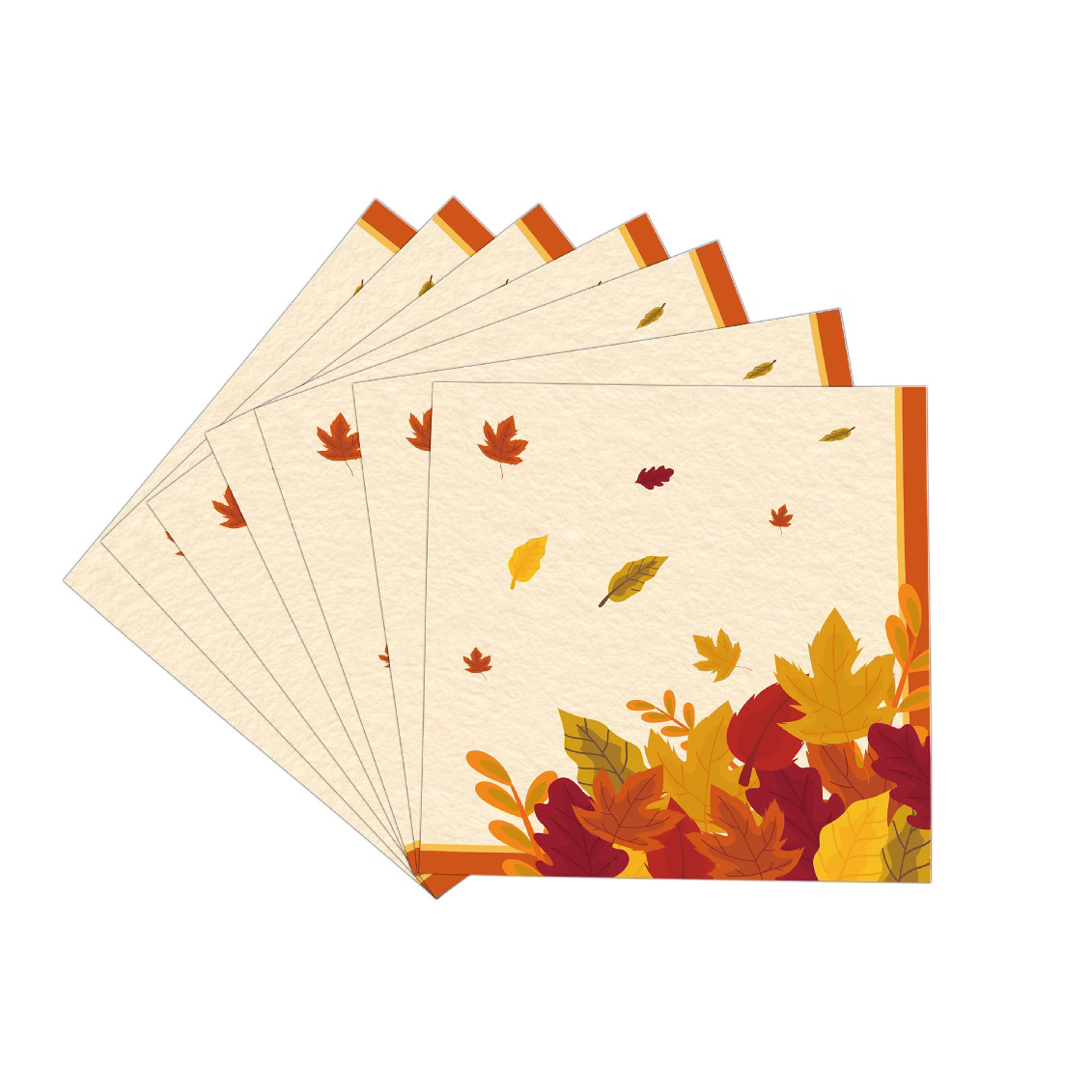 Juego de Platos Desechables de Papel con Temática de Calabaza y Hoja de Arce para Fiestas Familiares, Festival de la Cosecha Transfronterizo