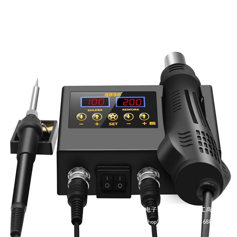 热风枪拆焊台二合一8898无铅电烙铁手柄电脑维修焊接电焊台