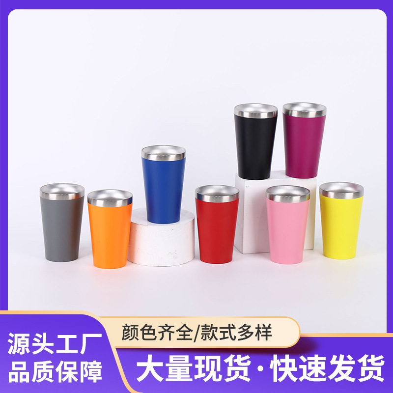 Transfronterizo 304 acero inoxidable doble taza de aislamiento 16oz taza de cerveza de oficina doméstica taza de automóvil portátil taza de automóvil mayorista