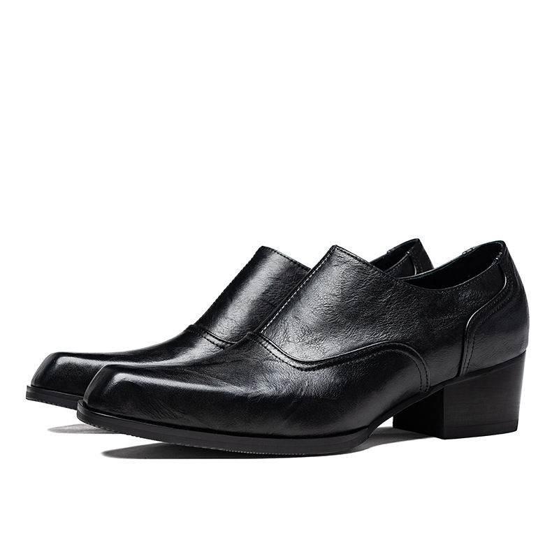 靴 PPFM Square Toe Leather Shoes Amazon.com | Men's Fashion Square Toe Classic Business Dress