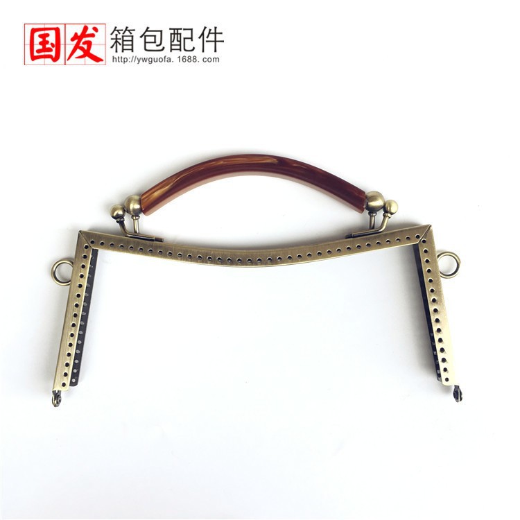 Agujero de alfiler 20,5 cm cóncava cintura de goma de nube brillante mano oro de goma de nube accesorios de bolsas hebilla de bolsa