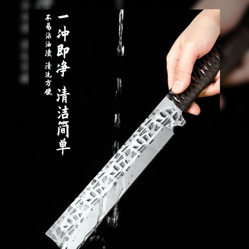 家用砍骨高硬度户外砍柴刀手工锻打刀多用刀户外野营斩切两用刀具